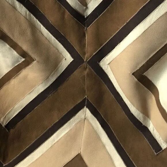 Ralph Lauren Collection ~ Fall 15 Geometric Multi Patchwork Lamb Shearling Vest - Picture 6 of 17